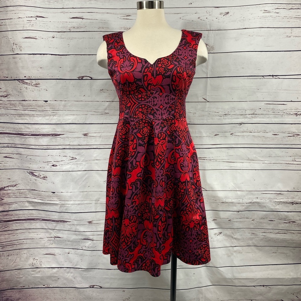 Gabby Skye Red‎ Print Dress